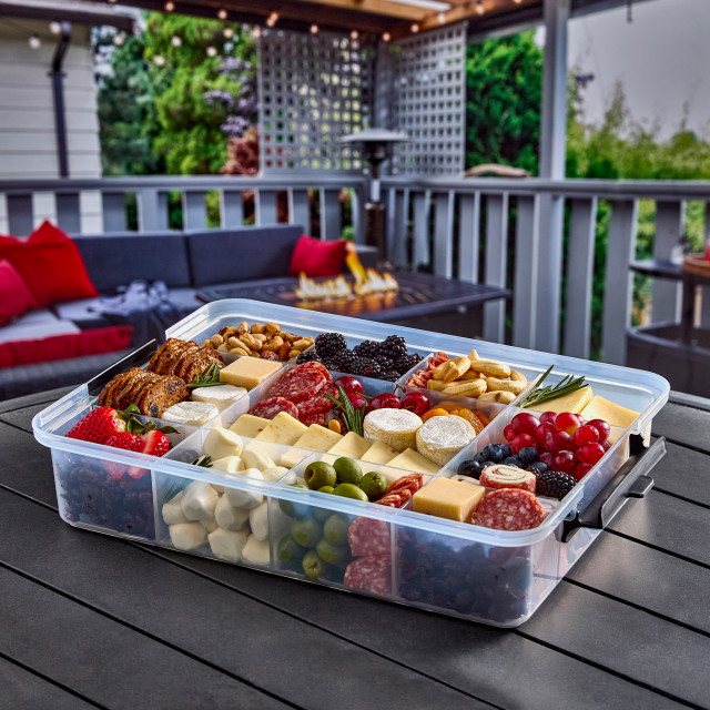Farberware SnackleBox 11-Compartment Bamboo Box & Board
