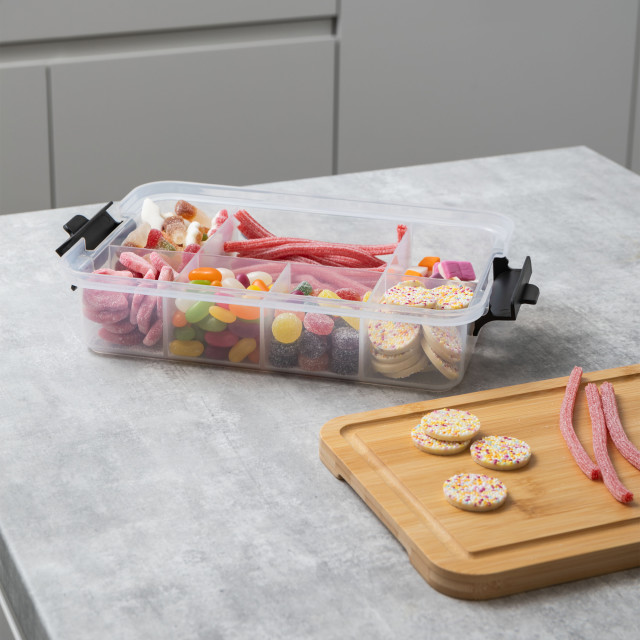 Farberware SnackleBox 7-Compartment Bamboo Box & Board