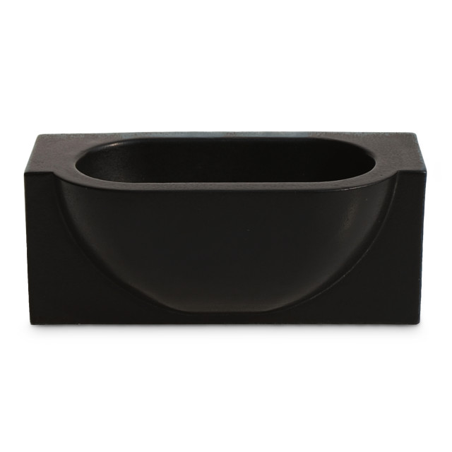 Alkaline Block Vertical Soap Dish - Black