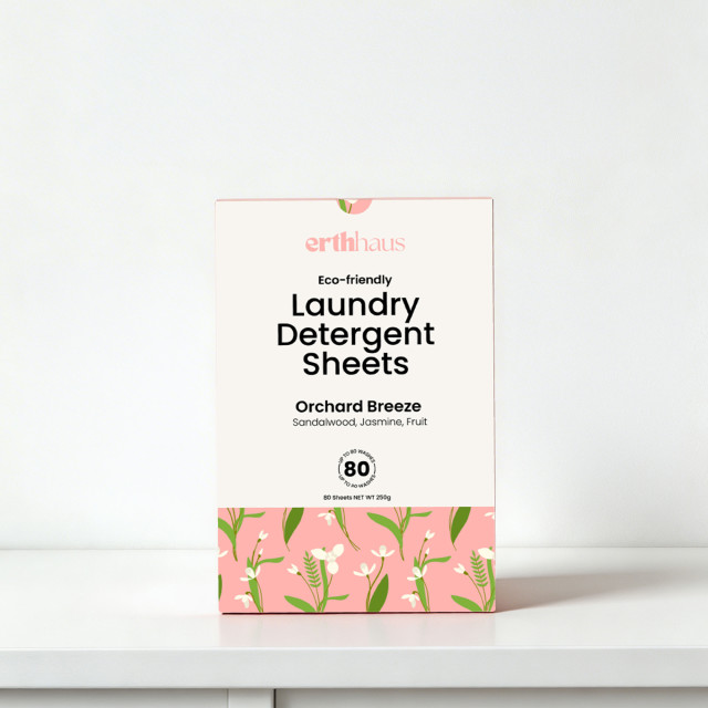 Erthhaus Eco-Friendly Orchard Breeze Laundry Detergent Sheets, 80-Piece