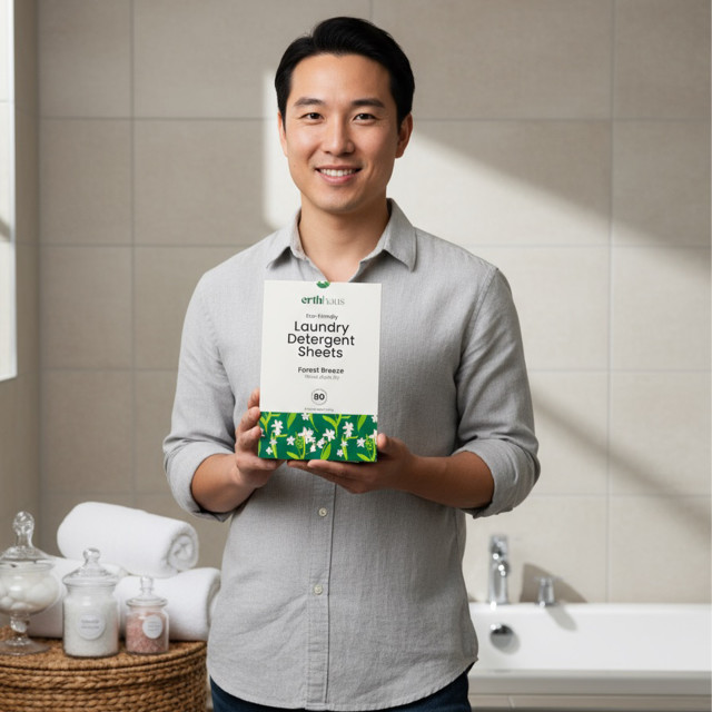 Erthhaus Eco-Friendly Forest Breeze Laundry Detergent Sheets, 80-Piece