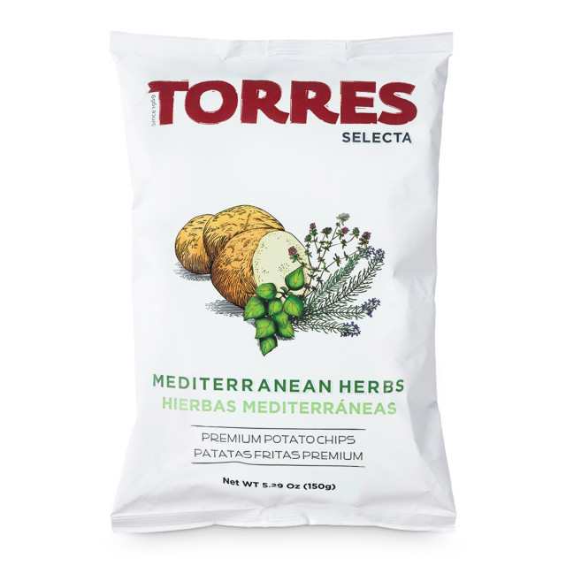 Torres Selecta Mediterranean Herb Potato Chips, 150g
