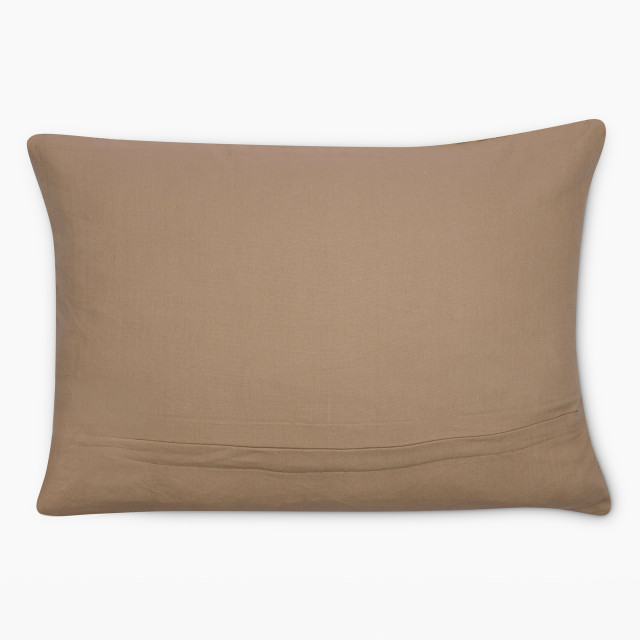 Thread Office Basket Weave Texture Scatter Cushion with Feather Blend Inner, 50cm x 70cm back view