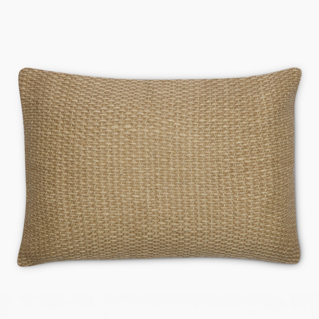 Thread Office Basket Weave Texture Scatter Cushion with Feather Blend Inner, 50cm x 70cm