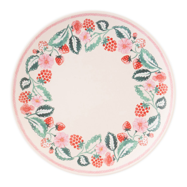 Cath Kidston Raspberry Melamine Dinner Plates, Set of 4