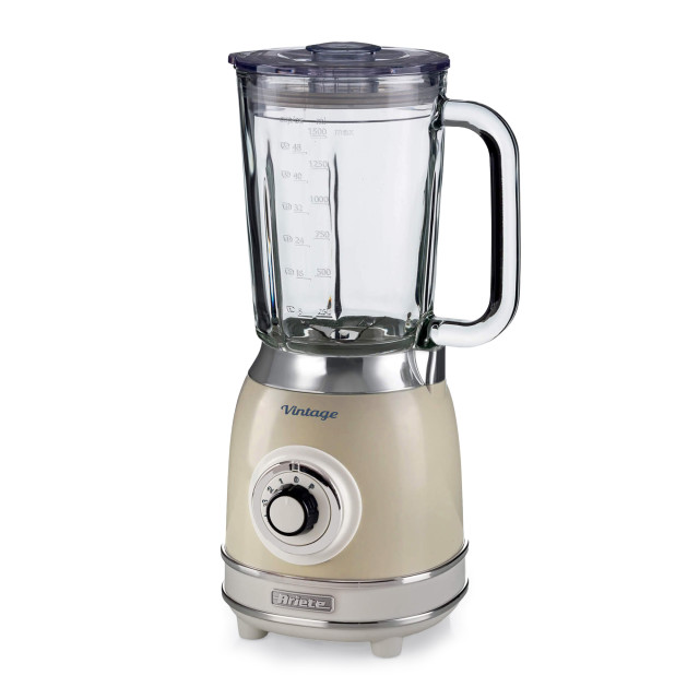 Ariete Vintage Blender With Glass Cup, 1000W - Beige