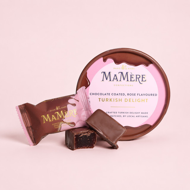 Ma Mere Confections Chocolate coated rose flavoured turkish delight