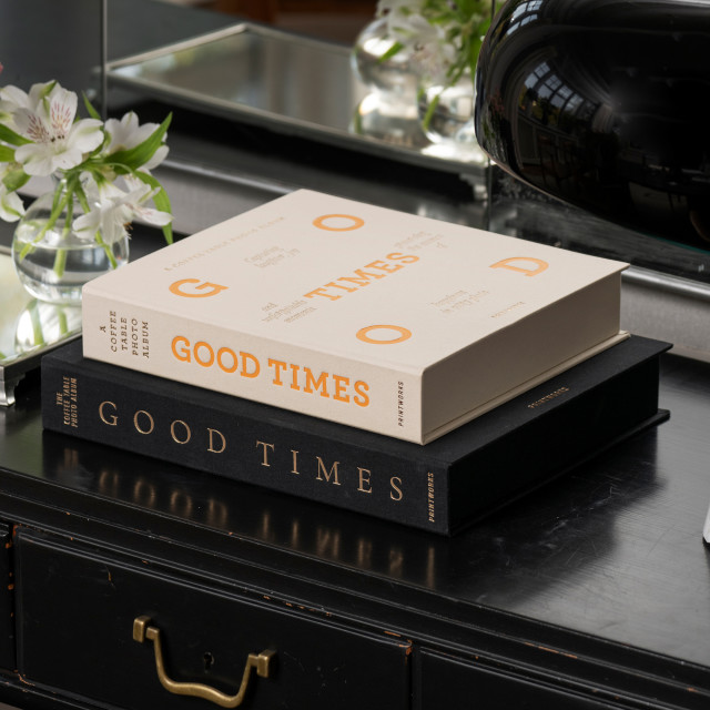 Printworks Good Times Blank Photo Album - Black on the table