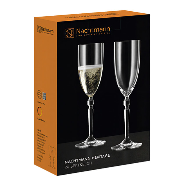 Nachtmann Heritage Champagne Glasses, Set of 2 