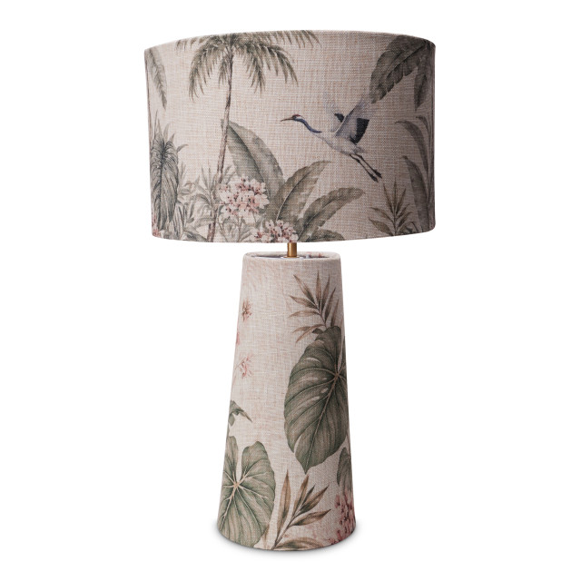 Humble & Mash Linen Spicy Leaf Table Lamp