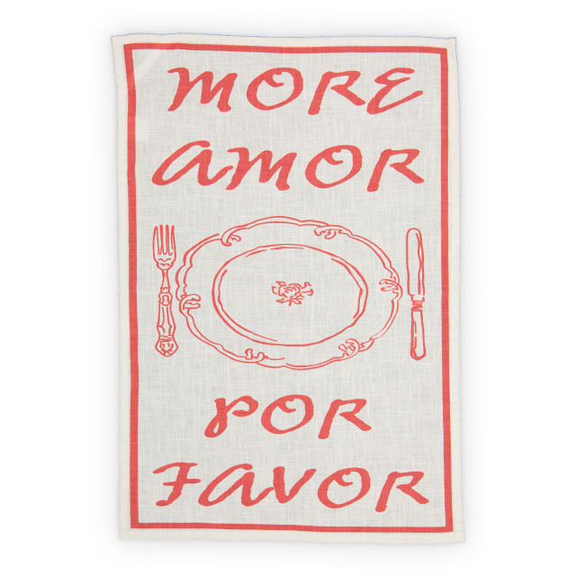 Tavola More Amor Por Favor Tea Towel