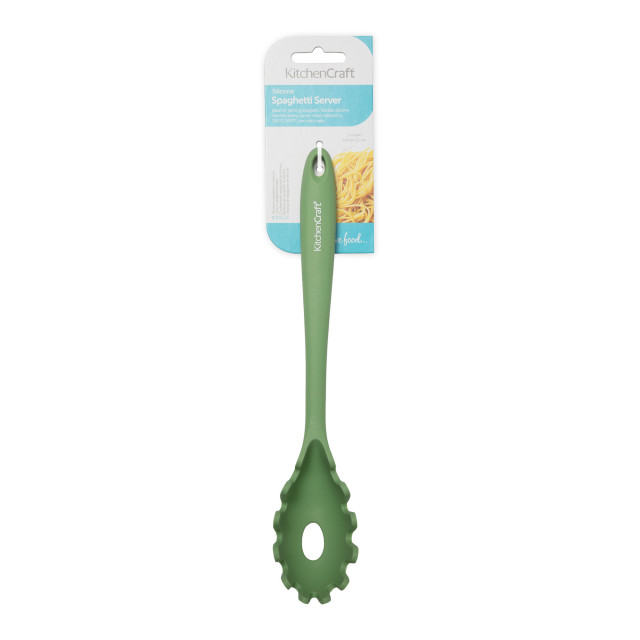 KitchenCraft Silicone Spaghetti Server, Non-Stick Safe and Heat-Resistant, 29cm