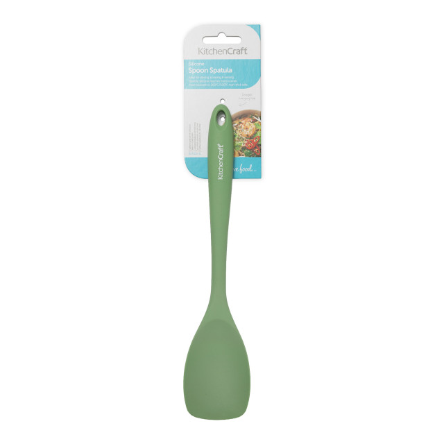 KitchenCraft Silicone Spoon Spatula, Non-Stick Safe and Heat-Resistant, 28cm