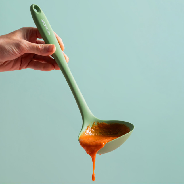 KitchenCraft Silicone Ladle, Heat-Resistant & Non-Stick Safe, 29cm
