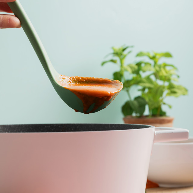 KitchenCraft Silicone Ladle, Heat-Resistant & Non-Stick Safe, 29cm
