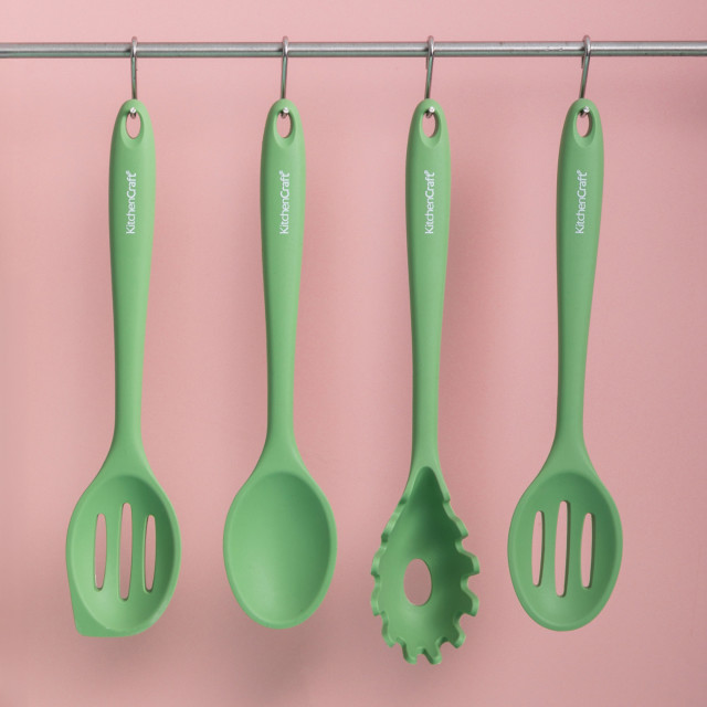 KitchenCraft Silicone Spoon, Non-Stick Safe and Heat-Resistant, 27cm