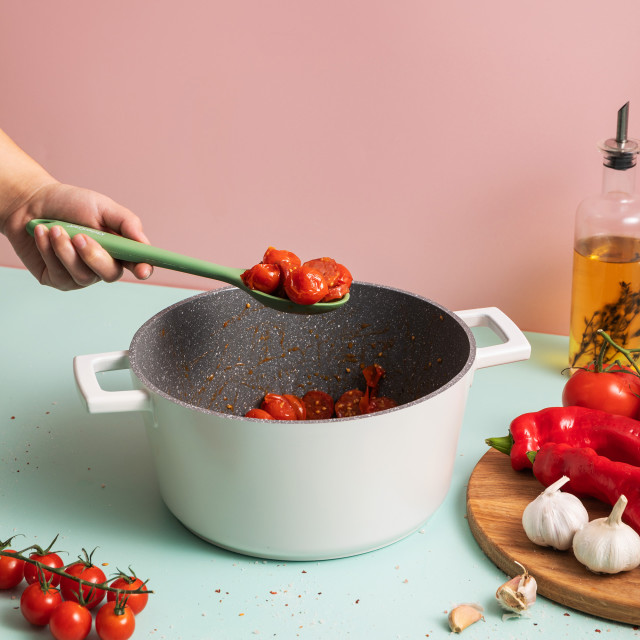 KitchenCraft Silicone Spoon, Non-Stick Safe and Heat-Resistant, 27cm