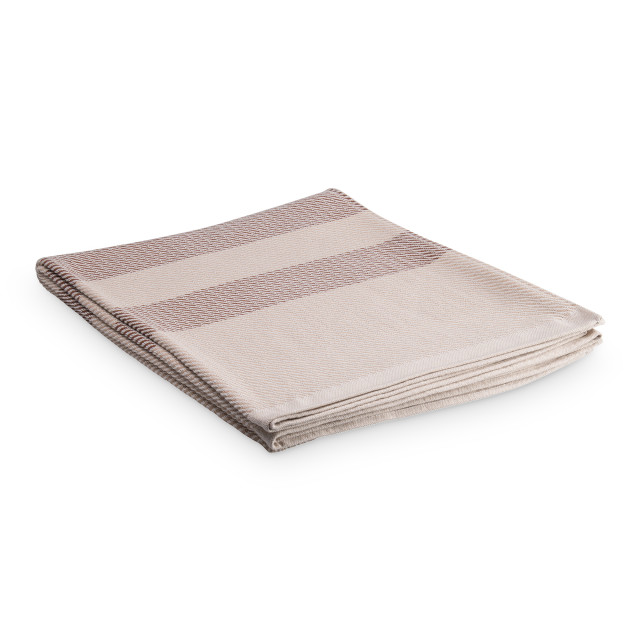 Aranda Protea Dunes Throw, 200cm x 240cm - Beige/Nutmeg
