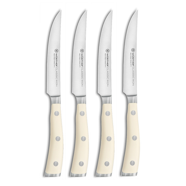 Wusthof Classic Ikon Creme Steak Knife Set 12cm, Set of 4