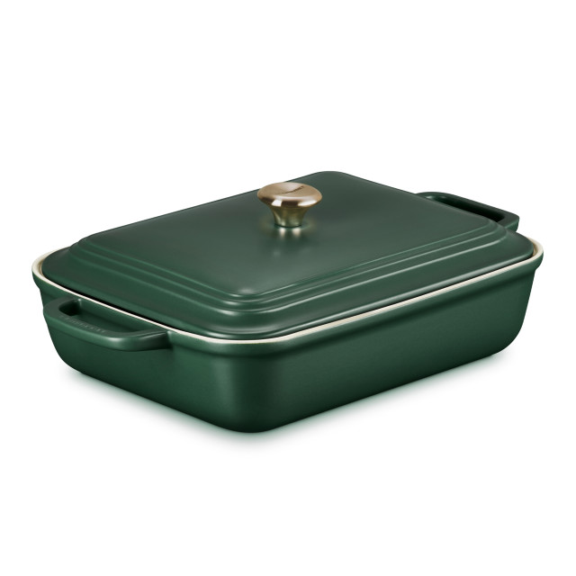 Le Creuset Foret Coupe Rectangular Stoneware Dish With Lid, 4L