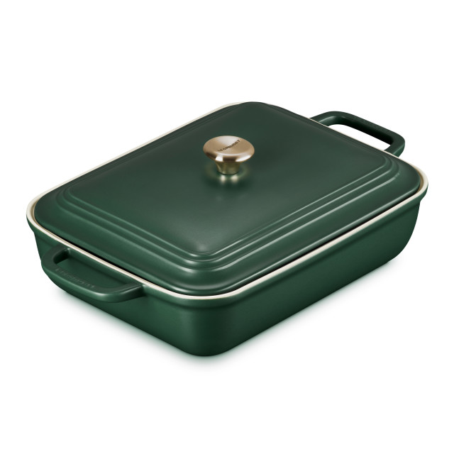 Le Creuset Foret Coupe Rectangular Stoneware Dish With Lid, 4L