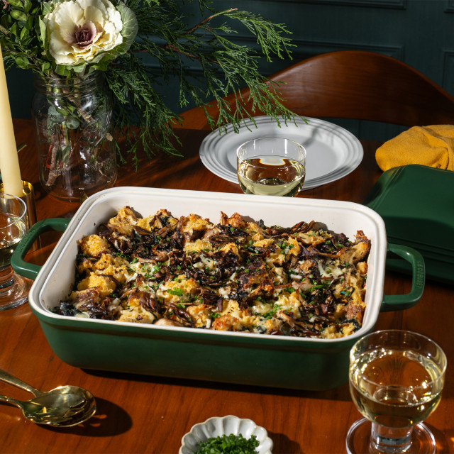 Le Creuset Foret Coupe Rectangular Stoneware Dish With Lid, 4L