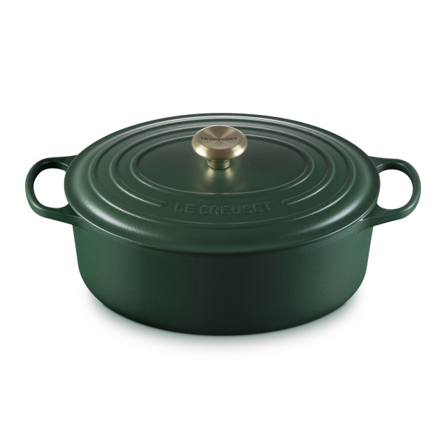 Le Creuset Foret Signature Oval Cast Iron Casserole, 31cm