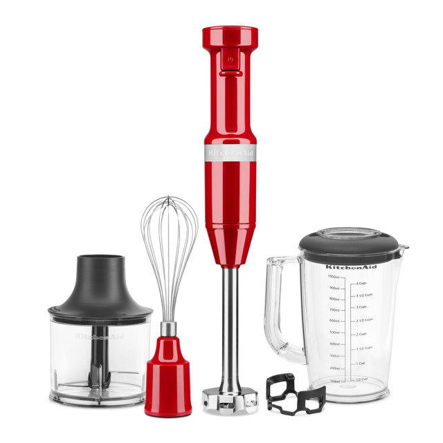 KitchenAid Corded Hand Blender, 180W - Empire Red