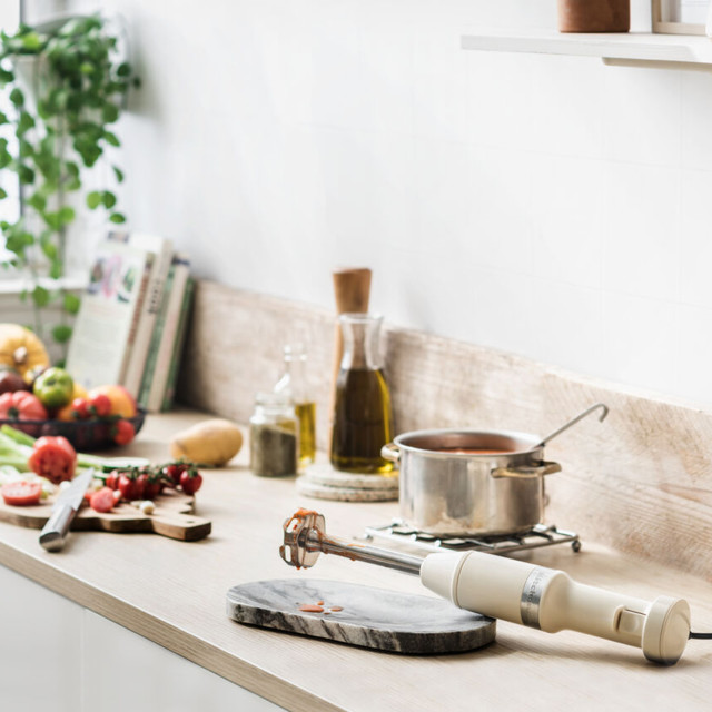 KitchenAid Corded Hand Blender, 180W - Almond Cream