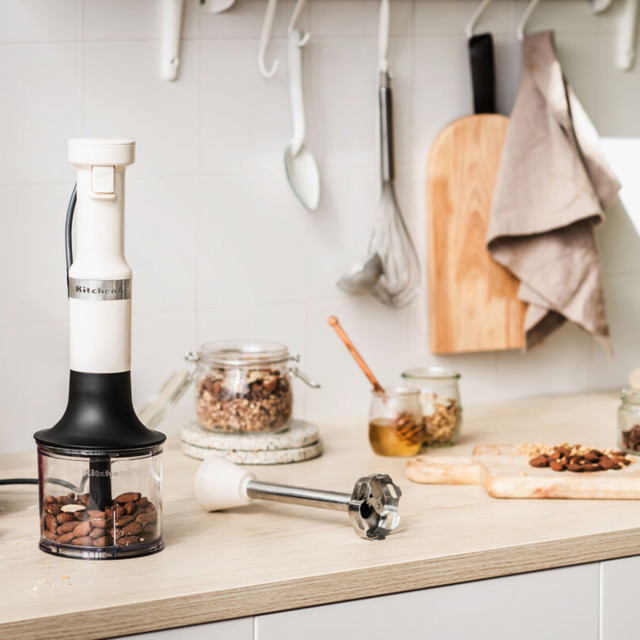 KitchenAid Corded Hand Blender, 180W - Almond Cream