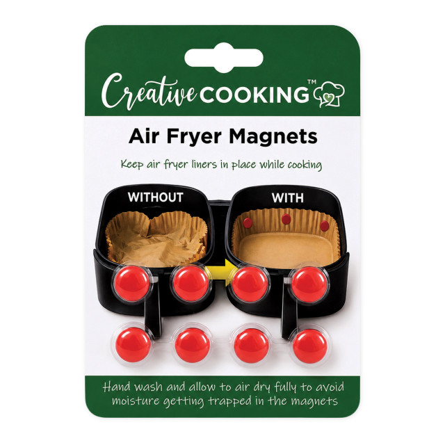 Creative Cooking Air Fryer Silicone Magnets, Set of 8