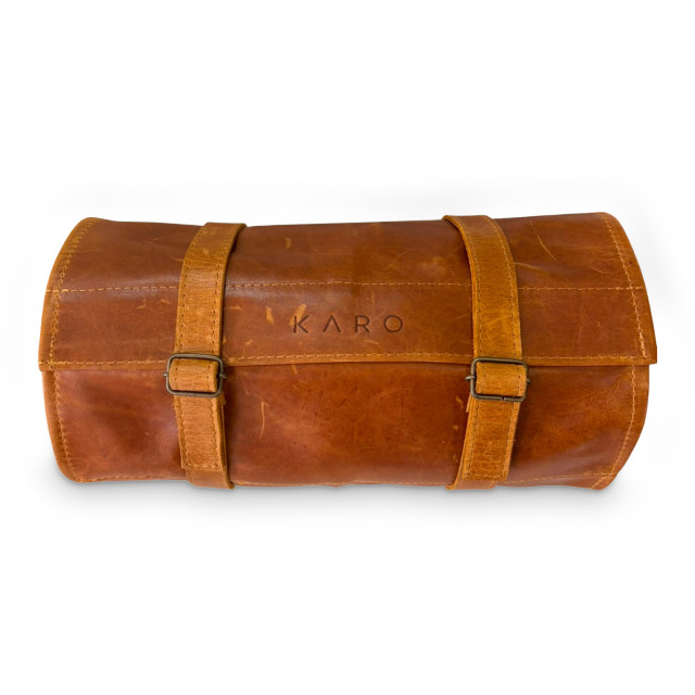 Karo Collective Beaumont Copper Cocktail Kit with Leather Roll