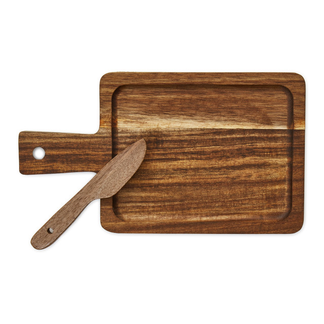 My Butchers Block Acacia Serving Board with Knife