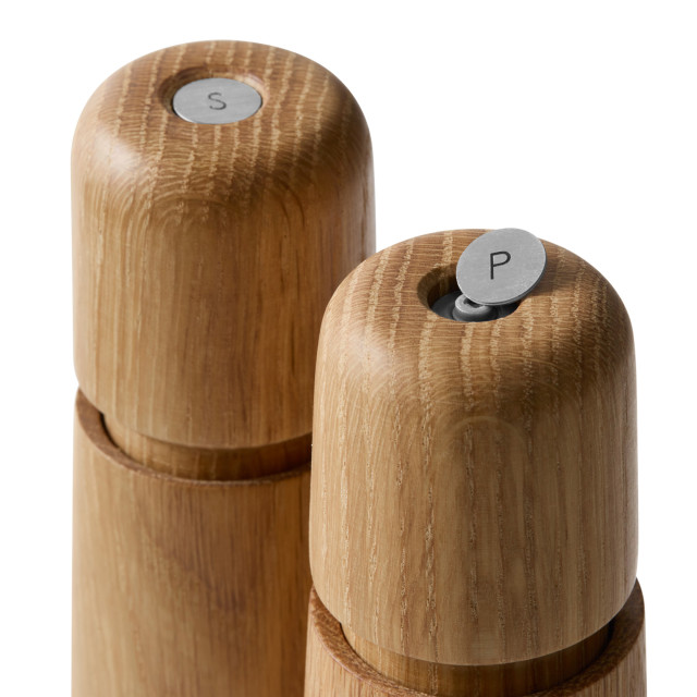 Crushgrind Stockholm Oak Salt or Pepper Grinder, Set of 2
