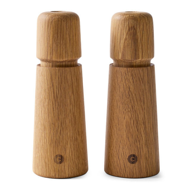 Crushgrind Stockholm Oak Salt or Pepper Grinder, Set of 2