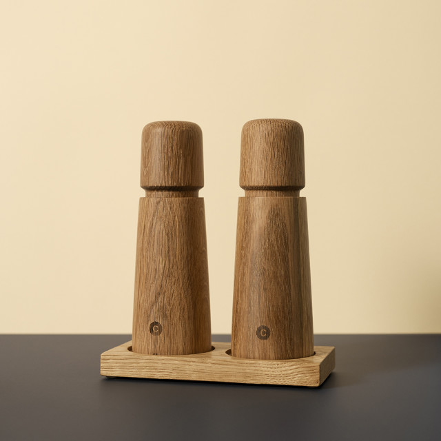 Crushgrind Stockholm Oak Salt or Pepper Grinder, Set of 2