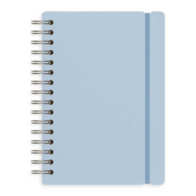 Vacavaliente Studio A5 Ruled Wire Notebook - Baby Blue