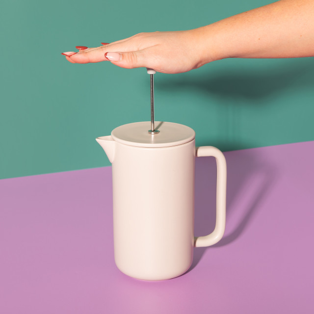 La Cafetiere Arezzo 8-Cup Coffee Plunger, 1L - Cream