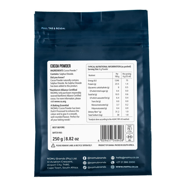 NOMU Rich Dark Cocoa Powder - 250g