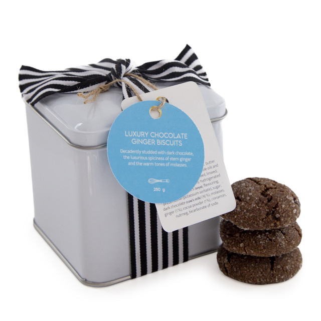 The Biscuitry Luxury Chocolate Ginger Biscuit Gift Tin