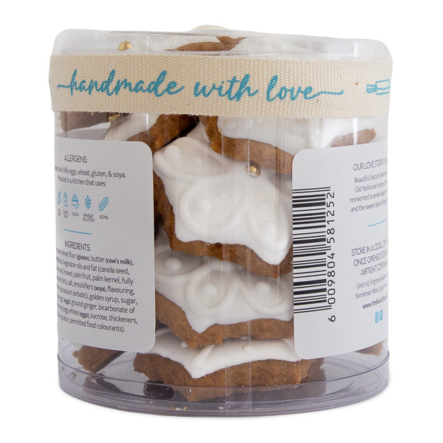 The Biscuitry All White Snowflakes Festive Iced Gingerbread Biscuits