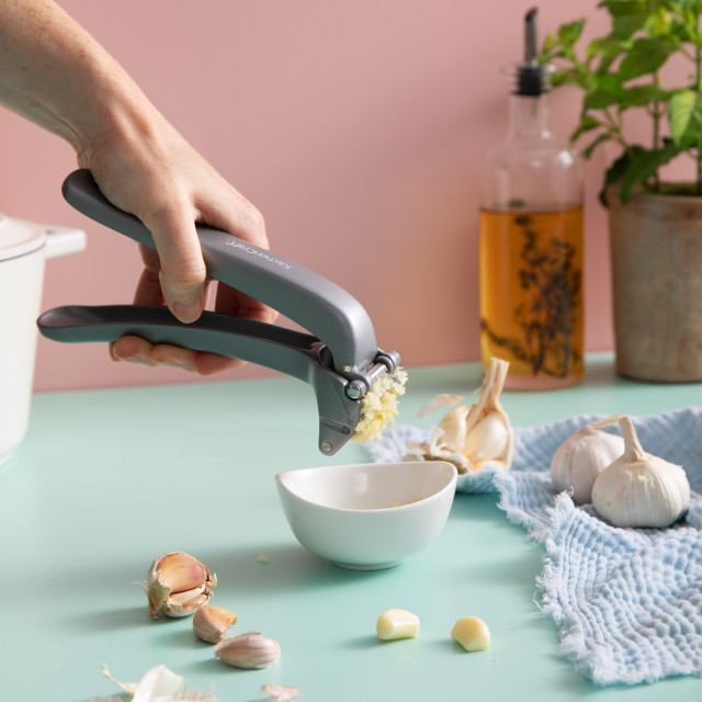 KitchenCraft Easy Clean Garlic Press with 360� Opening Mechanism