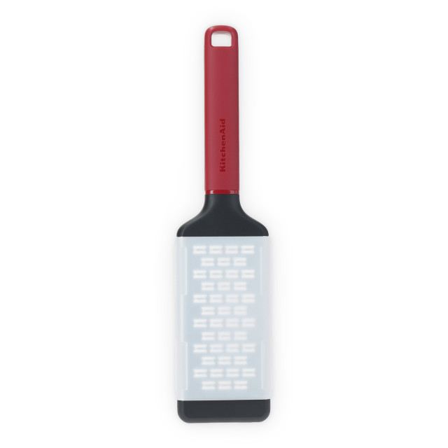 KitchenAid Classic Medium Etched Grater - Silver & Red