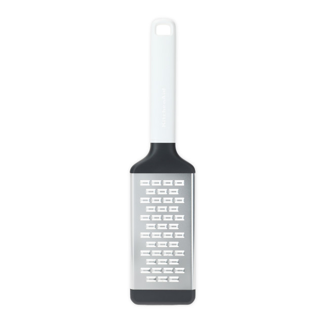 KitchenAid Classic Medium Etched Grater - Silver & White