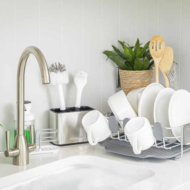 KitchenAid Stainless Steel Sink Brush Caddy