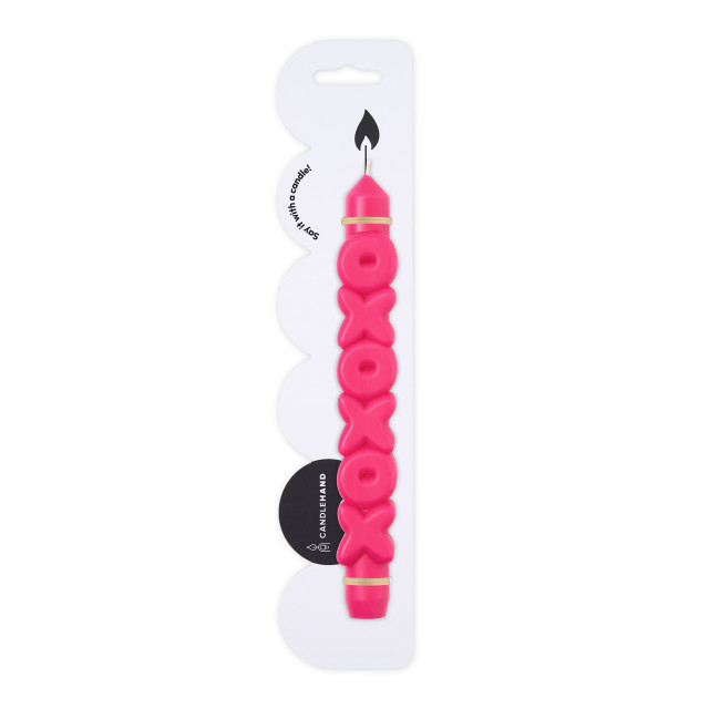 CandleHand XOXOXO 3D Taper Candle