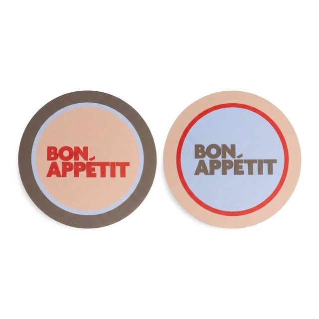 Helio Feretti Bon App�tit Round Placemats, Set of 2