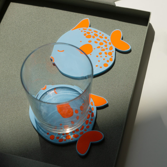Helio Feretti Pufferfish Coasters, Set of 4