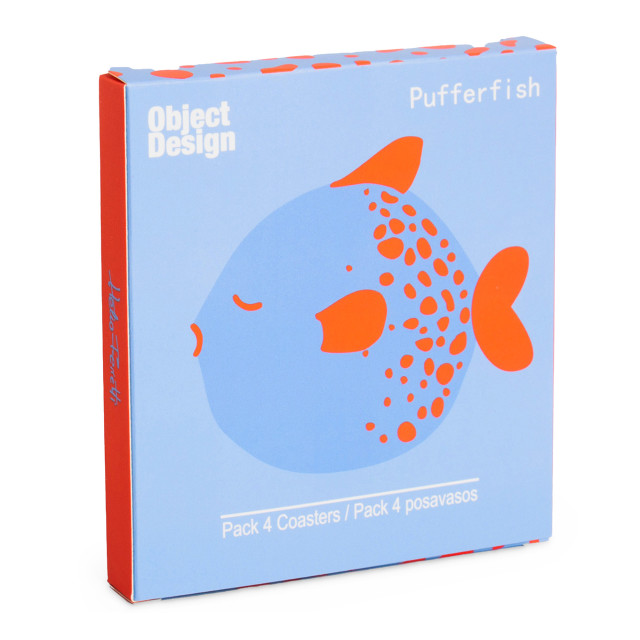Helio Feretti Pufferfish Coasters, Set of 4