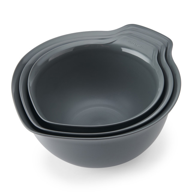 KitchenAid Nesting Mixing Bowls, Set of 3 - Charcoal Grey